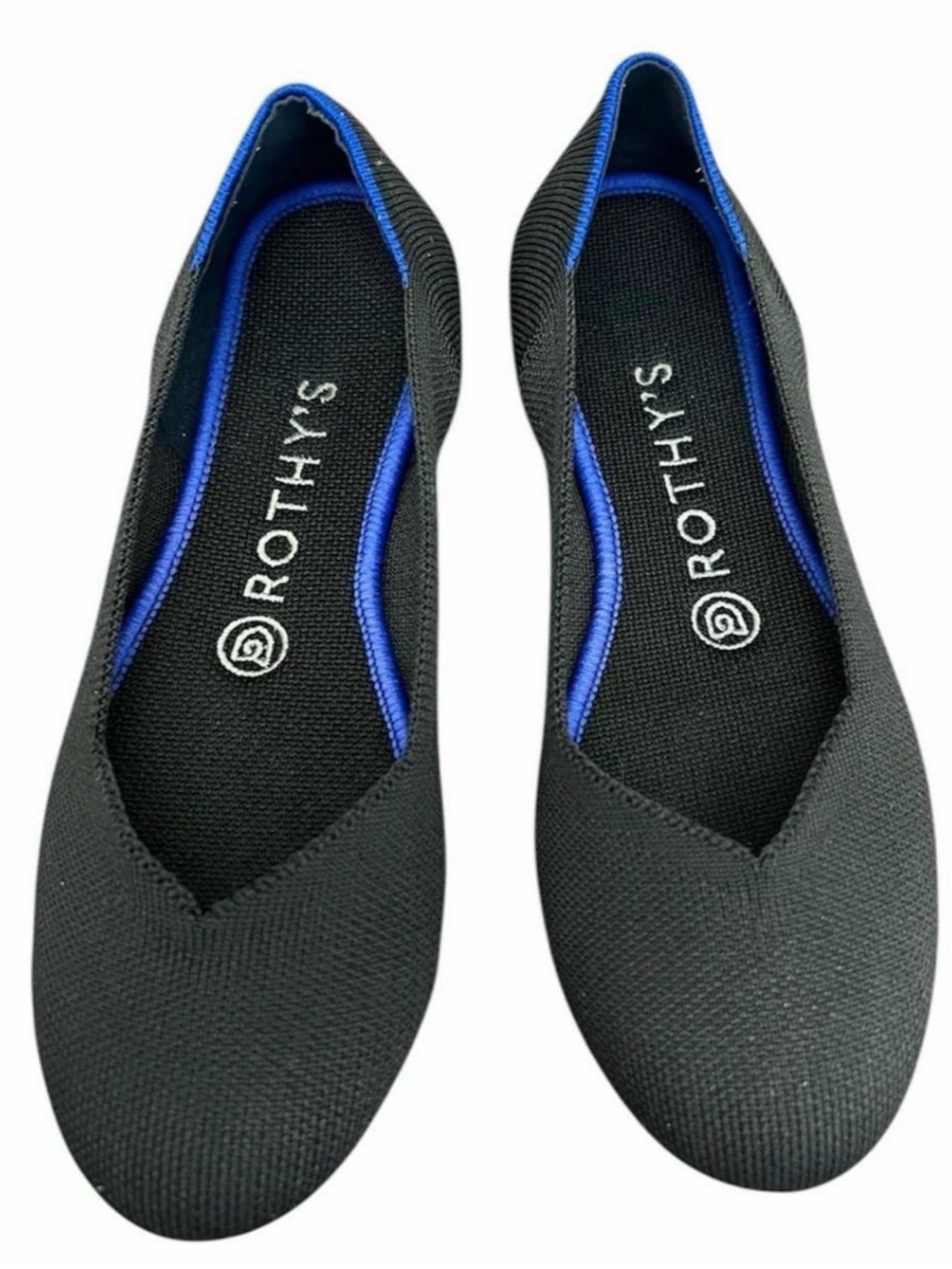 Rothy’s The Flat Knit Black Round Toe Ballet Flats Women’s Size 7.5